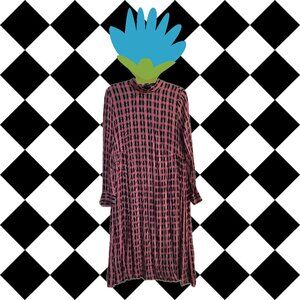 GANNI Fuschia Georgette Midi Dress EU 42